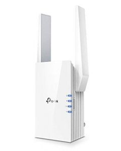 TP-Link AX1500 WiFi 6 Extender Up to 1500Mbps Next-Gen Dual Band WiFi Booster WiFi Repeater with Gigabit Port Access Point Mode 2 External Antennas Easy Set-Up OneMesh Compatiable(RE505X) RE505X