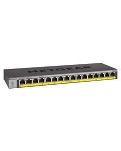 NETGEAR 16-Port Gigabit Ethernet Unmanaged PoE Switch (GS116LP) - with 16 x PoE+ @ 76W Upgradeable Desktop/Rackmount and ProSAFE Limited Lifetime Protection GS116LP-100NAS