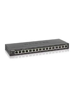 NETGEAR 16-Port Gigabit Ethernet Unmanaged Switch (GS316) - Desktop Fanless Housing for Quiet Operation GS316-100NAS
