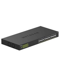 NETGEAR 24-Port Gigabit Ethernet Unmanaged PoE+ Switch (GS324PP) - with 24 x PoE+ @ 380W Desktop/Wallmount Model Number: GS324PP-100NAS GS324PP-100NAS