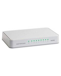 NETGEAR 8-Port Gigabit Ethernet Unmanaged Switch Desktop Internet Splitter Fanless Plug-and-Play (GS208) GS208-100PAS