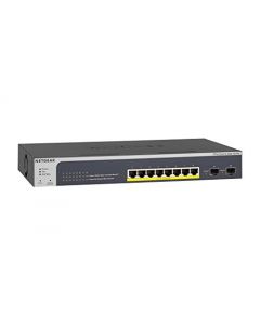 NETGEAR 10-Port Gigabit Ethernet Smart Managed Pro PoE Switch (GS510TPP) - with 8 x PoE+ @ 190W 2 x 1G SFP Desktop/Rackmount and ProSAFE Lifetime Protection GS510TPP-100NAS