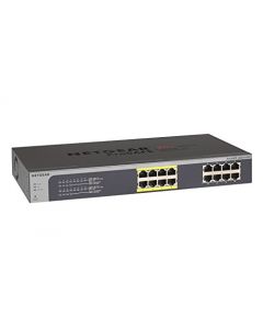 NETGEAR 16-Port Gigabit Ethernet Smart Managed Plus PoE Switch (JGS516PE) - with 8 x PoE @ 85W Desktop/Rackmount and ProSAFE Limited Lifetime Protection JGS516PE-100NAS