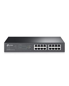 TP-Link 16-Port Gigabit PoE+ Easy Smart Managed Switch with 110W 8-PoE Ports | Unmanaged Plus | Plug and Play | Desktop/Rackmount | Metal | Lifetime (TL-SG1016PE) TL-SG1016PE