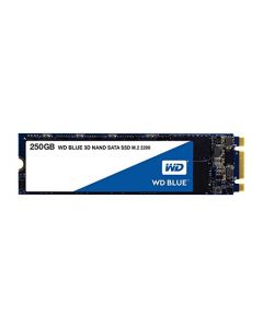 WD Blue 3D NAND 250GB Internal PC SSD - SATA III 6 Gb/s M.2 2280 Up to 550 MB/s - WDS250G2B0B WDS250G2B0B