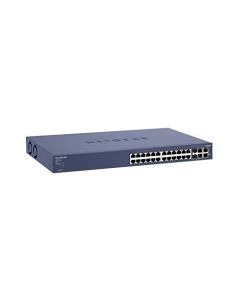 NETGEAR 28-Port Fast Ethernet 10/100 Smart Managed Pro PoE Switch (FS728TP) - with 24 x PoE @ 192W 6 x 1G Gigabit Copper/SFP Rackmount and ProSAFE Limited Lifetime Protection FS728TP-100NAS