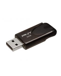 PNY 32GB Attaché 4 USB 2.0 Flash Drive - Black (P-FD32GATT4-GE) P-FD32GATT4-GE