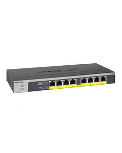 NETGEAR 8-Port Gigabit Ethernet Unmanaged PoE Switch (GS108PP) - with 8 x PoE+ @ 123W Upgradeable Desktop/Rackmount and ProSAFE Limited Lifetime Protection GS108PP-100NAS