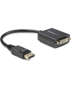StarTech.com DisplayPort to DVI-D Adapter - 1920x1200 - Passive DVI Video Converter with Latching DP Connector (DP2DVI2),Black DP2DVI2