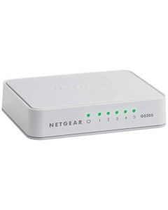 NETGEAR 5-Port Gigabit Ethernet Unmanaged Switch Desktop 10/100/1000Mbps (GS205) GS205-100PAS