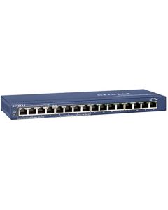 NETGEAR 16-Port Fast Ethernet 10/100 Unmanaged PoE Switch (FS116PNA) - with 8 x PoE @ 70W Desktop and ProSAFE Limited Lifetime Protection FS116PNA