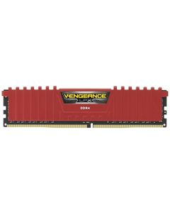 Corsair Vengeance LPX 8GB (1 x 8GB) DDR4 DRAM 2400MHz (PC4-19200) C16 Memory Kit Red CMK8GX4M1A2400C16R