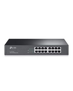 TP-Link 16-Port 10/100Mbps Fast Ethernet Switch | Plug and Play | Desktop/Rackmount | Sturdy Metal w/ Shielded Ports | Fanless | Lifetime Protection | Unmanaged (TL-SF1016DS) TL-SF1016DS