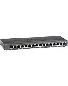 NETGEAR 16-Port Gigabit Ethernet Smart Managed Plus Switch (GS116E) - Desktop and ProSAFE Limited Lifetime Protection GS116E-200NAS