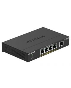 NETGEAR 5-Port Gigabit Ethernet Unmanaged PoE+ Switch (GS305PP) - with 4 x PoE @ 83W Desktop Sturdy Metal Fanless Housing GS305PP-100NAS
