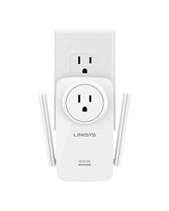 Linksys RE6700 AC1200 Amplify Dual Band High-Power Wi-Fi Gigabit Range Extender / Repeater with Intelligent Spot Finder Technology and AC Pass Thru,White RE6700