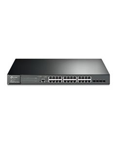 TP-Link 24 Port Gigabit PoE Switch | 24 PoE+ Ports @384W w/4 SFP slots | L2 Managed | Lifetime Protection | Support L2/L3/L4 QoS IGMP and Link Aggregation | IPv6 and Static Routing (T2600G-28MPS) T2600G-28MPS