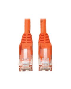 Tripp Lite Cat6 Gigabit Ethernet Snagless Molded Patch Cable 24 AWG 550MHz Premium UTP Orange RJ45 M/M 50' (N201-050-OR) N201-050-OR