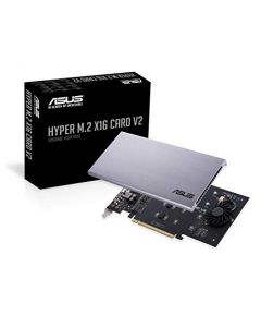 ASUS Hyper M.2 X16 PCIe 3.0 X4 Expansion Card V2 Supports 4 NVMe M.2 (2242/2260/2280/22110) Upto 128 Gbps for Intel VROC and AMD Ryzen Threadripper NVMe Raid HYPER M.2 X16 CARD V2