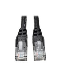 Tripp Lite Cat6 Gigabit Ethernet Snagless Molded Patch Cable 24 AWG 550MHz Premium UTP Black RJ45 M/M 75' (N201-075-BK) N201-075-BK
