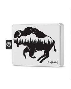 Seagate One Touch SSD 500GB External Solid State Drive Portable – Sam Larson USB 3.0 for PC Laptop and Mac 1yr Mylio Create 2 Months Adobe CC Photography White Bison (STJE500100) STJE500100