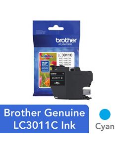 Brother Printer LC3011C Single Pack Standard Cartridge Yield Up to 200 Pages LC3011 Ink Cyan LC3011C