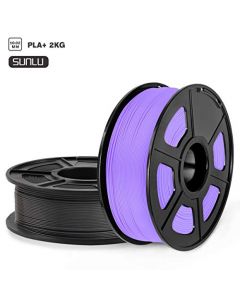 SUNLU PLA Plus (PLA+) 3D Printer Filament 1.75 mm PLA Filament Dimensional Accuracy +/- 0.02 mm 2 kg Spool PLA+Black、Purple 1.75-PLA-Black-Purple