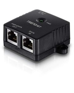 TRENDnet Gigabit Power Over Ethernet Injector TPE-113GI Full Duplex Gigabit Speeds,1 x Gigabit Ethernet Port 1 x PoE Gigabit Ethernet Port Network Devices Up to 100M (328 ft.) 15.4W Plug & Play,Black TPE-113GI