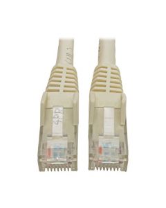 Tripp Lite Cat6 Gigabit Ethernet Snagless Molded Patch Cable 24 AWG 550MHz Premium UTP White RJ45 M/M 4' (N201-004-WH) N201-004-WH