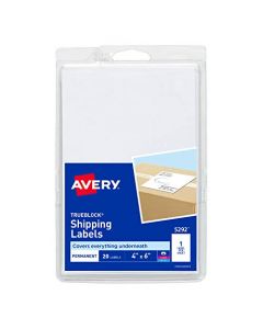 Avery Shipping Labels with TrueBlock Technology 4 x 6 Pack of 20 (5292) 5292