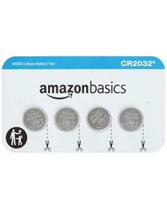 AmazonBasics CR2032 3 Volt Lithium Coin Cell Battery 4 Count CR2032AB/4B