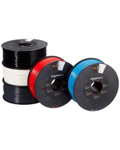 AmazonBasics ABS 3D Printer Filament 1.75mm 5 Assorted Colors 1 kg per Spool 5 Spools ABS175pack5