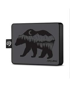 Seagate One Touch SSD 1TB External Solid State Drive Portable – Sam Larson USB 3.0 for PC Laptop and Mac 1yr Mylio Create 2 Months Adobe CC Photography Black Bear (STJE1000100) STJE1000100