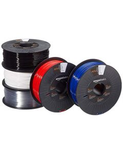 AmazonBasics PETG 3D Printer Filament 1.75mm 5 Assorted Colors 1 kg per Spool 5 Spools PET175pack5