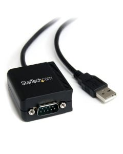StarTech.com USB to Serial Adapter - 1 port - USB Powered - FTDI USB UART Chip - DB9 (9-pin) - USB to RS232 Adapter (ICUSB2321F),Black ICUSB2321F