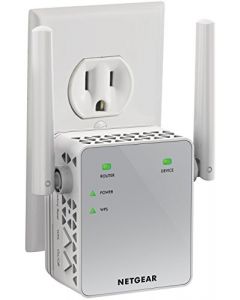 NETGEAR WiFi Range Extender EX3700 - Coverage up to 1000 sq.ft. and 15 devices with AC750 Dual Band Wireless Signal Booster & Repeater (up to 750Mbps speed) and Compact Wall Plug Design EX3700-100NAS