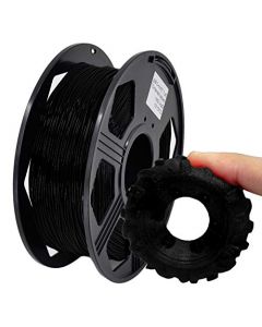 YOYI 3D Printer Filament,TPU Flexible Filament 1.75mm 0.8kg Spool Dimensional Accuracy +/- 0.03 mm,100% Europe Raw Material (Black) TPU-Black