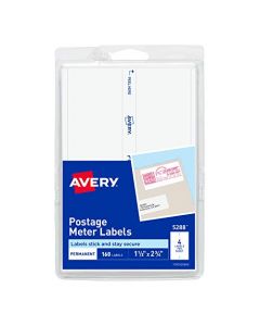 AVERY Postage Meter Labels 1-1/2 x 2-3/4 Pack of 160 (5288) White 5288