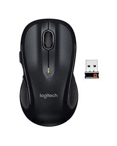 Logitech M510 Wireless Computer Mouse – Comfortable Shape with USB Unifying Receiver with Back/Forward Buttons and Side-to-Side Scrolling Dark Gray 910-001822