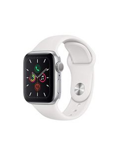 Apple Watch Series 5 (GPS 40mm) - Silver Aluminum Case with White Sport Band MWV62LL/A