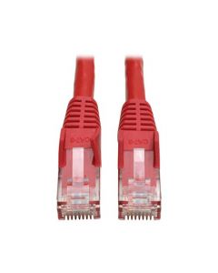 Tripp Lite Cat6 Gigabit Ethernet Snagless Molded Patch Cable 24 AWG 550MHz Premium UTP Red RJ45 M/M 4' (N201-004-RD) N201-004-RD