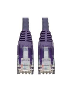 Tripp Lite Cat6 Gigabit Ethernet Snagless Molded Patch Cable UTP Purple RJ45 M/550Mhz 2Ft 2' (N201-002-PU) N201-002-PU