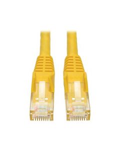 Tripp Lite Cat6 Gigabit Ethernet Snagless Molded Patch Cable 24 AWG 550MHz Premium UTP Yellow RJ45 M/M 35' (N201-035-YW) N201-035-YW