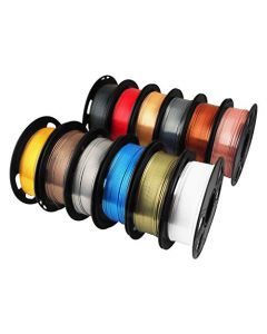 Mika3D Shine Silk Metallic Gold PLA 3D Printer Filament Bundle 12 Spools Pack 1.1lbs Spool 1.75mm Widely Compatible 12 Popular Silk Shiny Gold Colors with Extra One Bottle of Solid Stick Gift Mikasilk12pla