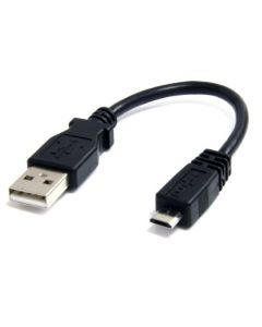 StarTech.com 6in Micro USB Cable - A to Micro B - USB to Micro B - USB 2.0 A Male to USB 2.0 Micro-B Male - 6-inches - Black (UUSBHAUB6IN) UUSBHAUB6IN