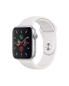Apple Watch Series 5 (GPS 44mm) - Silver Aluminum Case with White Sport Band MWVD2LL/A