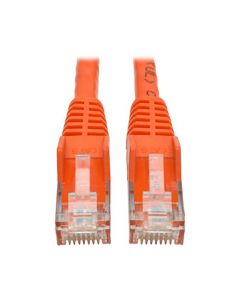 Tripp Lite Cat6 Gigabit Ethernet Snagless Molded Patch Cable UTP Orange RJ45 M/550Mhz 1Ft 1' (N201-001-OR) N201-001-OR