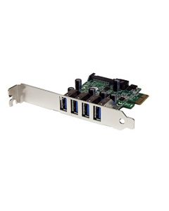 StarTech.com 4-Port PCI Express SuperSpeed USB 3.0 Controller Card with UASP - USB 3.0 Expansion Card with SATA Power (PEXUSB3S4V) PEXUSB3S4V