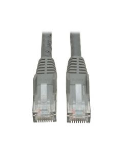 Tripp Lite Cat6 Gigabit Ethernet Snagless Molded Patch Cable 24 AWG 550MHz Premium UTP Gray RJ45 M/M 35' (N201-035-GY) N201-035-GY