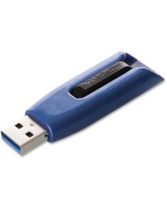 Verbatim 128GB Store n Go V3 Max USB 3.0 Flash Drive Blue 128GB Blue, Black MULTI-CHANNEL 20X FASTER THAN 2.0